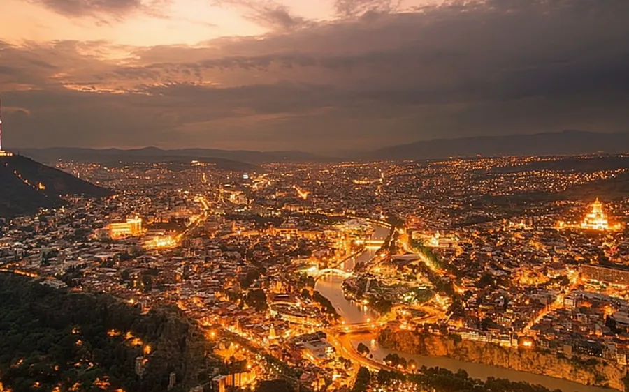 Stadsbeeld van Tbilisi